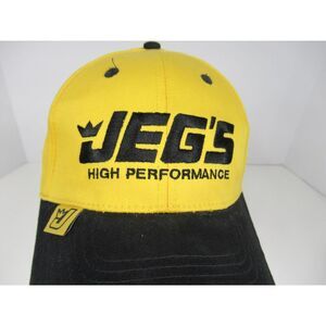 JEGS High‎ Performance Racing Baseball Cap Hat Adjustable Yellow & Black